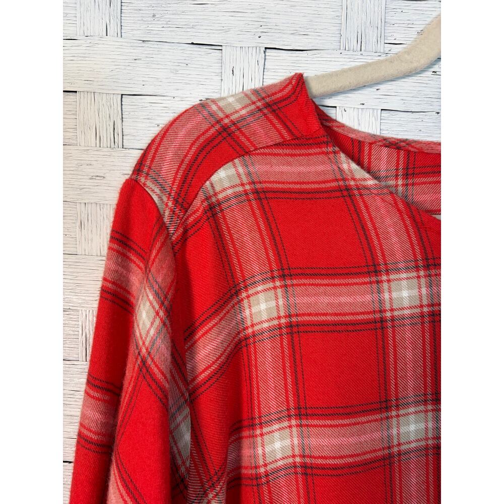 Torrid womens blouse flannel peplum ruffle plaid quarter button grunge plus size - Picture 4 of 11